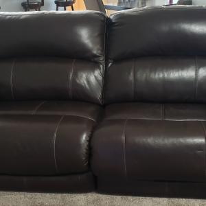Photo of Beautiful REAL leather couch and loveseat Set - $1,999 