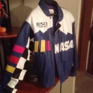 Photo of Busch Nascar Leather Jacket, Men's size L