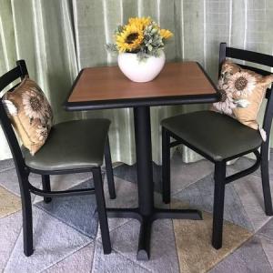 Photo of Table and two Chairs-green