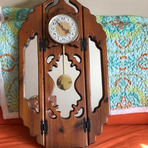 Photo of Large Handcrafted Wooden Clock