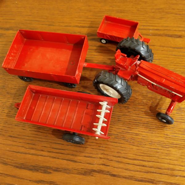 Photo of International toy tractor and two wagons