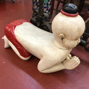 Photo of Prayer Stool Chinese Child Antique Wooden
