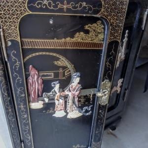 Photo of Asian cabinet/India carved side table