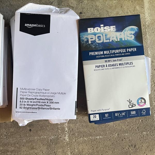 Photo of Legal paper and laminating pouches - make an offer 