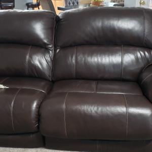 Photo of OBO! Like New Leather Couch and Loveseat Set w/motion and USB ports