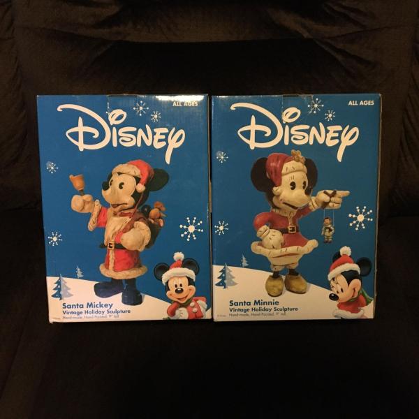 Photo of Santa Mickey And Minnie Holiday Sculpture