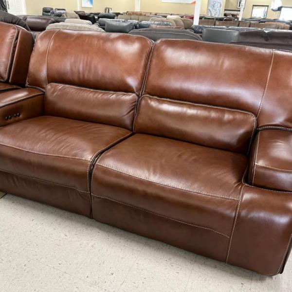 Photo of Brand New Italian leather couch set by Pinnacle
