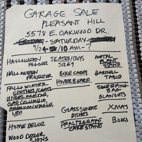 Photo of Garage sale 