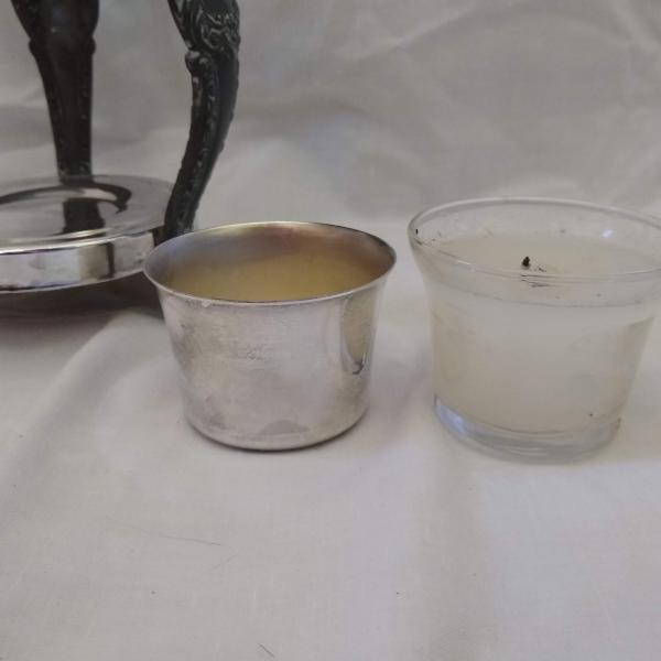 Photo of Silver plate coffee carafe w/candle warmer