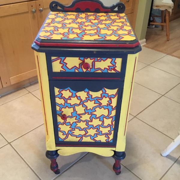 Photo of Hand - Painted Antique Storage Cabinet