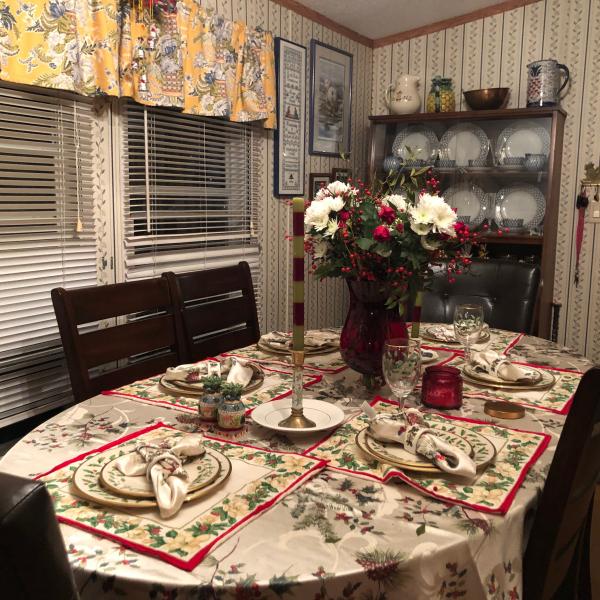 Photo of Eight piece Lenox Christmas dishes