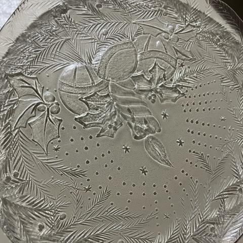 Photo of Christmas Platter etched glass