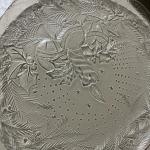 Christmas Platter etched glass