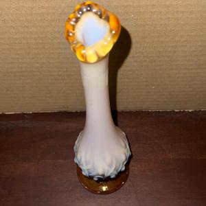 Photo of Lot GGA Vintage Fenton Cameo Opalescent 10" Bud Vase