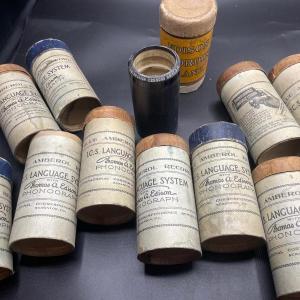 Photo of Antique Edison Blue Amberol Cylinder Record