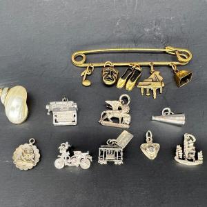 Photo of SS and SP charms brass charm pin