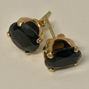 Photo of LOT 8: 14k 1.40g Black Diamond Pierced Earrings