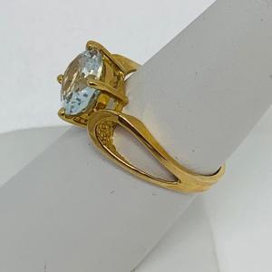 Photo of LOT 127: Blue Topaz 14K Gold Size 7 Ring - 3.4 gtw