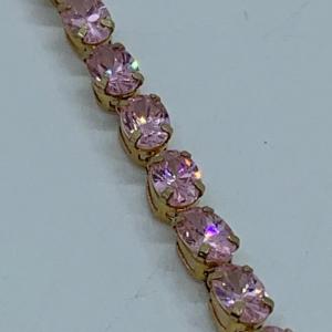 Photo of LOT 67: Pink Gemstone 10K Gold 7" Tennis Bracelet - 8.31 gtw