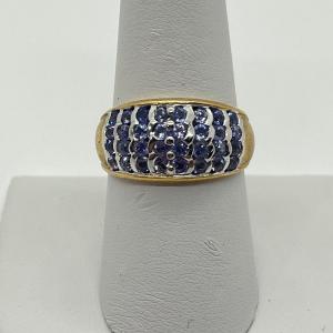 Photo of LOT 139: Tanzanite Cluster Ring - Size 8 - 10K Gold - 4.78 gtw