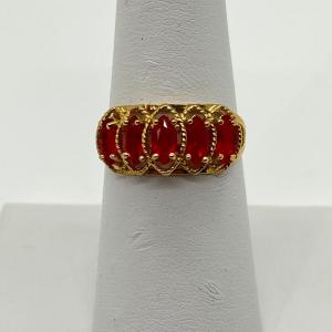 Photo of LOT 141: Padparadscha Sapphire 10K Gold Ring - Size 7 - 2.11 gtw