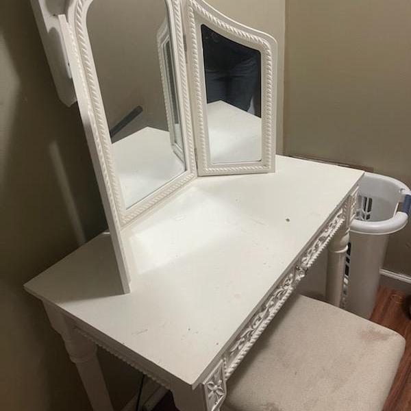 Photo of vanity with stool