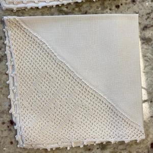 Photo of Antique Linen and Crochet fine Handtatted Napkins
