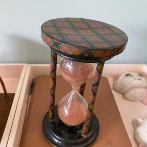 Photo of Vintage Scotch Plaid Hourglass / Sandglass
