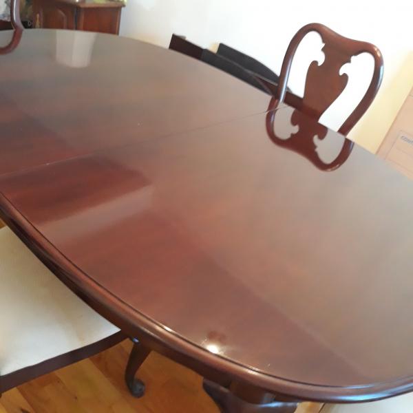 Photo of Thomasville Solid Cherry Queen Anne dining room table only 