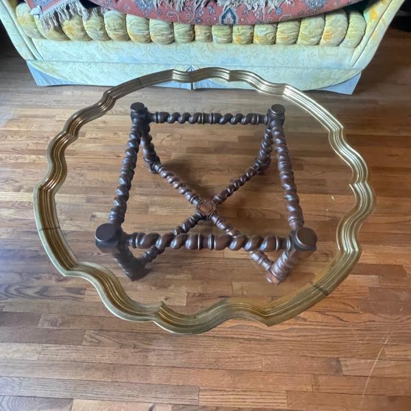 Photo of Ornate Glass Top Coffee Table