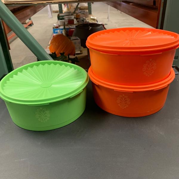 Photo of 3 Vintage Tupperware Containers