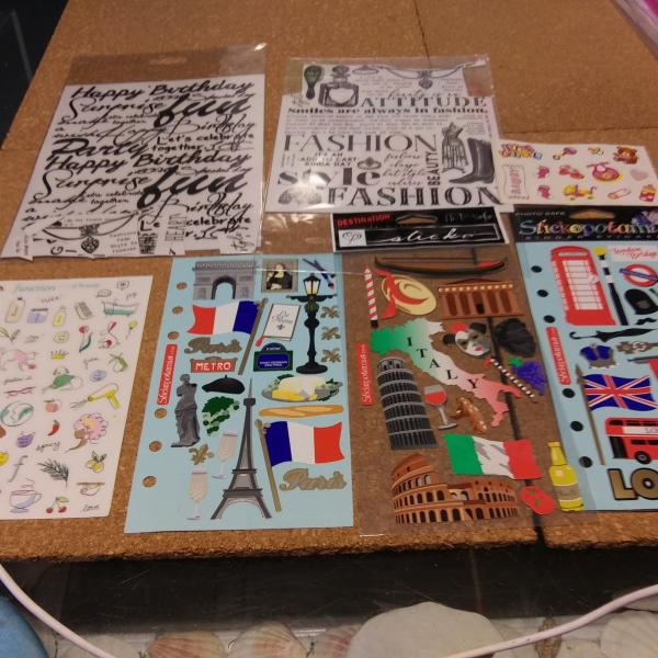 Photo of Assorted Stickers and Rub-ons
