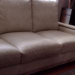Leather Sofa and matching ottoman $700