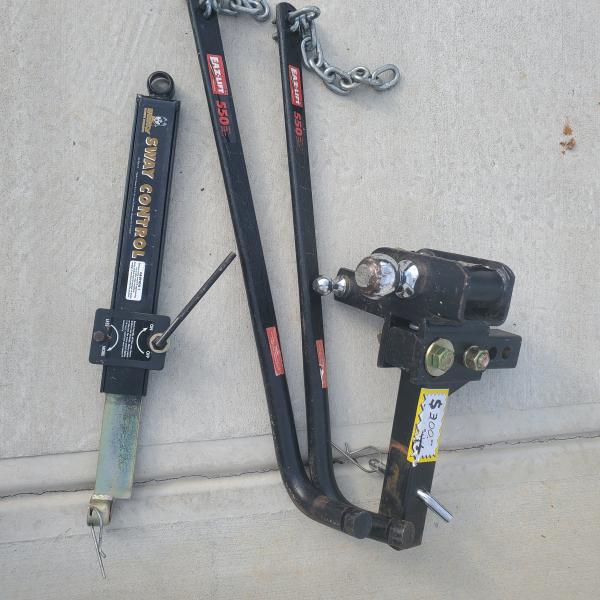 Photo of EAZ-Lift V-5 550 weight distribution hitch and sway bars-Like New!
