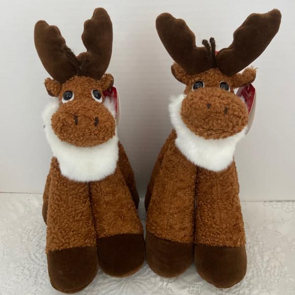 Photo of 2 Bestever Christmas Plush Moose 