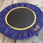 Exercise trampoline w/handle