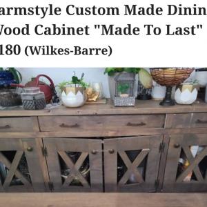 Photo of Farmstyle Custom Made Dining Wood Cabinet "Made To Last" 