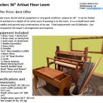 Leclerc Artistat 36 inch Loom, Bench and accessaries