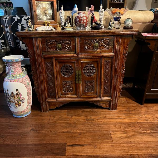 Photo of Chinese Wood Carved Cabinet