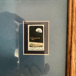 Photo of Apollo 8 Six Cent Stamp in Frame with Star Trek Picture