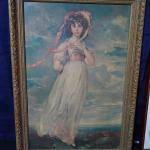 2 Vintage art pieces including a limited print on canvas "Pinkie" by Lawrence an
