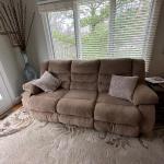 Beige sofa and loveseat (recliner)