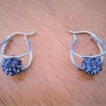 Oval .925 Silver Earrings  (NEW)