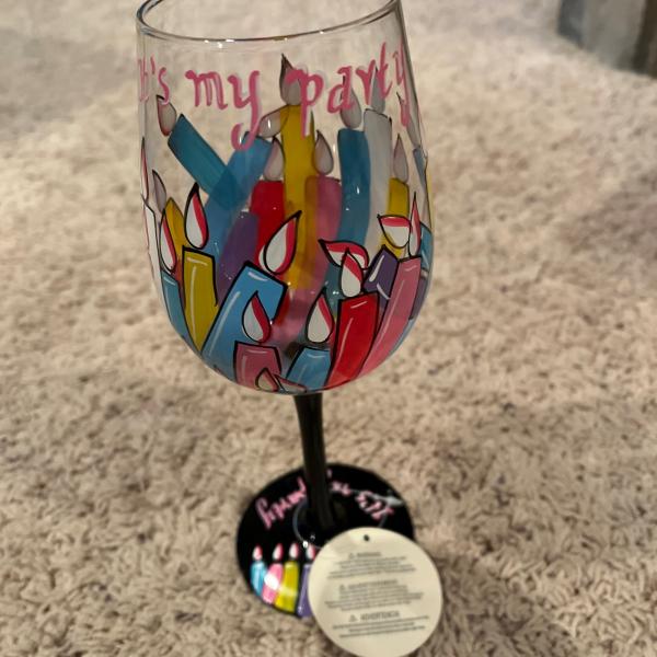 Photo of Birthday Wine Glass