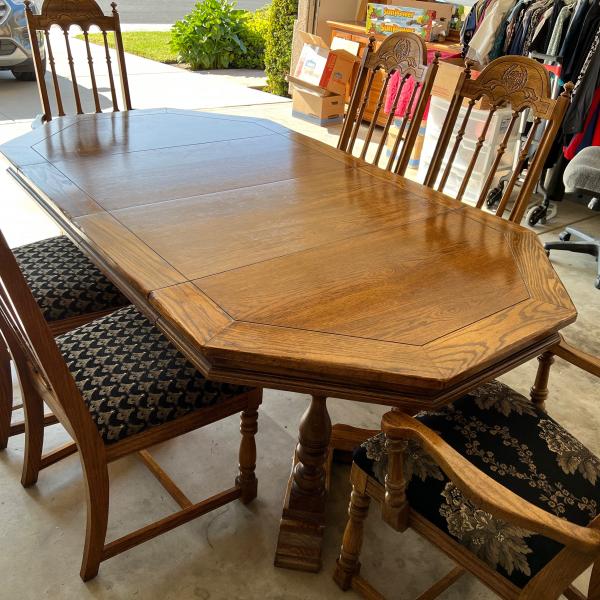 Photo of Dining table and six chairs