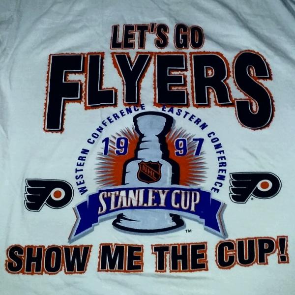 Photo of Vintage 1997 Philadelphia Flyers Stanley Cup t-shirt