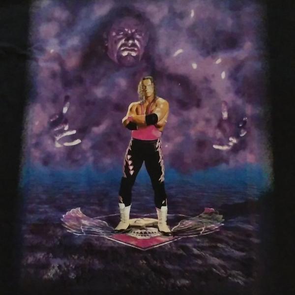 Photo of Rare/Vintage WWF Undertaker/ Bret Hart "Hart & Soul" Summer Slam 1997 T-Shirt