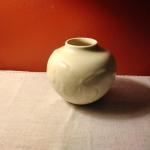 Rookwood Pottery 1942 Cream Matte Butterfly Round Vase #6509