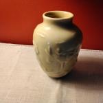 ROOKWOOD Art Pottery 5.75" Ivory Southwestern Vase #6762, Gloss Finish, circa. 1