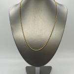 LOT 96: Veronese 18K Gold Clad Sterling 24" Adjustable Snake Chain Necklace